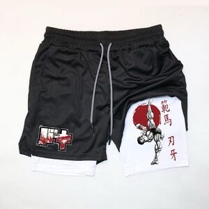 Anime Baki Hanma Gym Shorts - Black